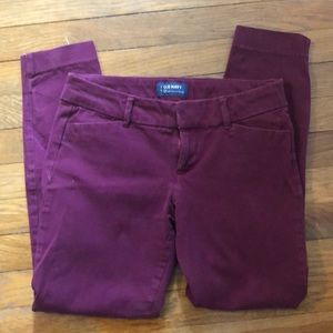 Aubergine ankle stretch pants